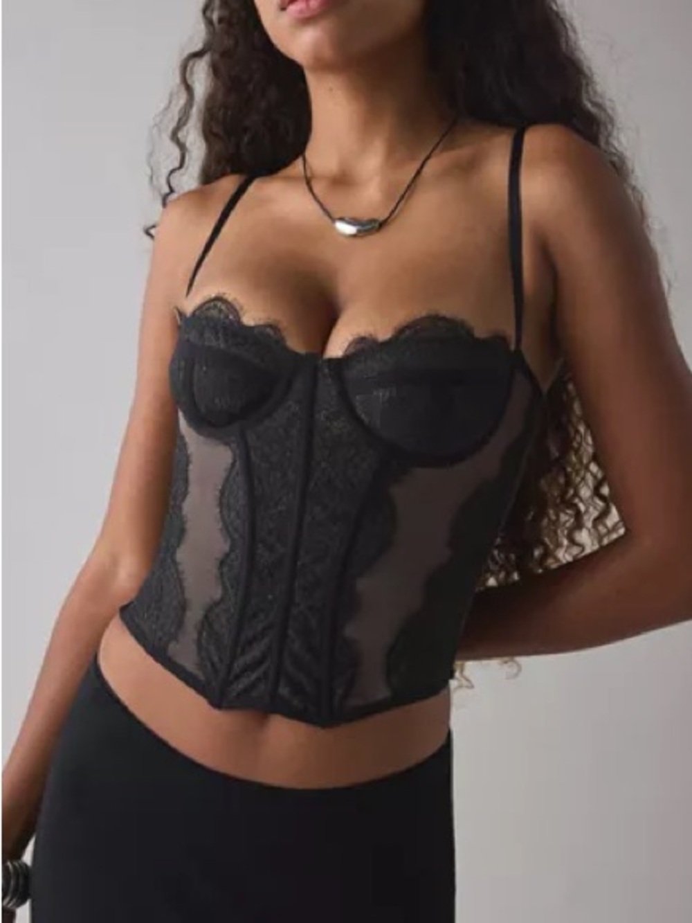 Urban Outfitters Out From Under Modern Love Corset Top Lace Bustier Medium